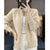 Wool Zipper Cardigan Padded Shoulder Stand Collar Women