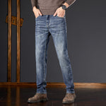 Men's Versatile Straight Fit Elastic Denim Jeans