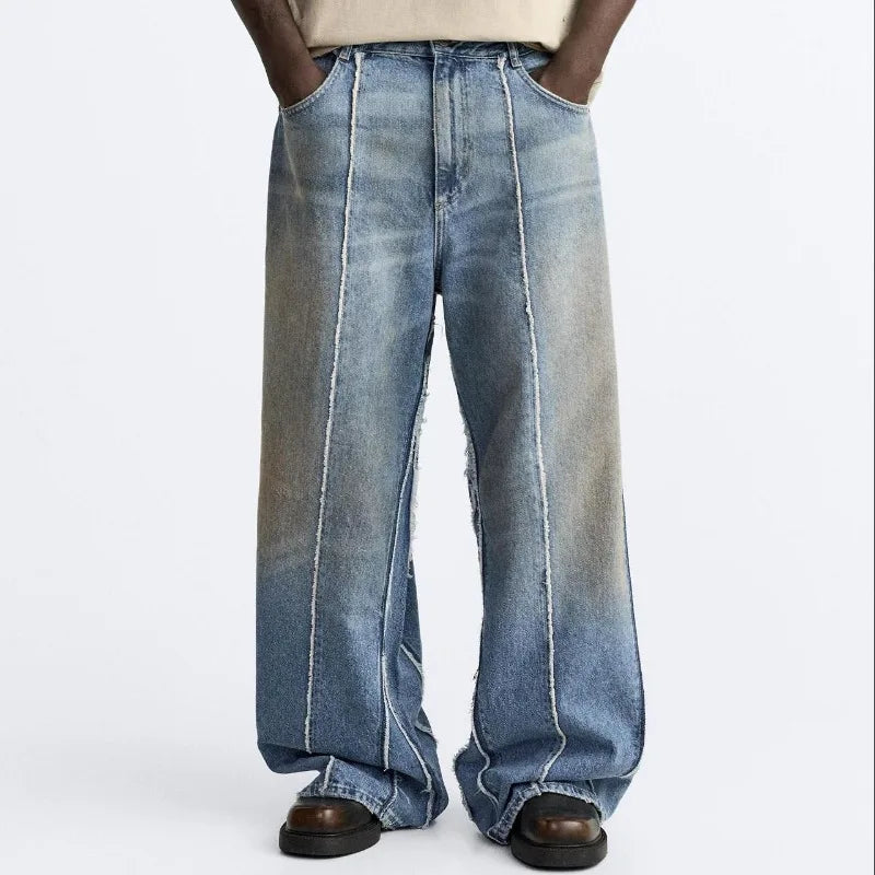 Y2K vintage light blue personality rough