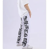 Y2K Alphabet Print Men's Street Jeans