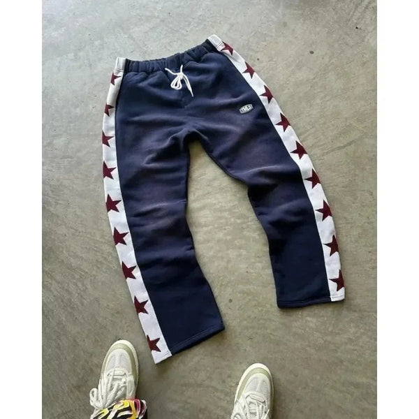 Unisex Y2K Striped Joggers Oversized Harajuku Goth Hip Hop Sweatpants