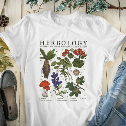 Vintage Mandragora Tshirt Women Botanical Herbology Print