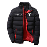 TESLA New Printing Cotton Clothing Winter Snowy Day Warm Jacket  Tops Coat Harajuku Hoodies - xinnzy