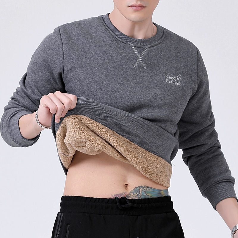 Men Winter Sweatshirts  Warm Sportswear Zipper Long Sleeve Sweat Shirts Male Black Vintage - xinnzy