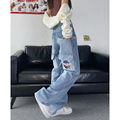 Chic Harajuku Vintage Cargo Jeans Y2K Hip Hop Style with Wide-Leg Fit and Handy Pockets