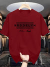 Brooklyn, NY Men's T-Shirt Crew Neck Slightly Stretchy Fabric