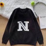 Men Sweater Casual Knitted Streetwear Autumn Harajuku Design