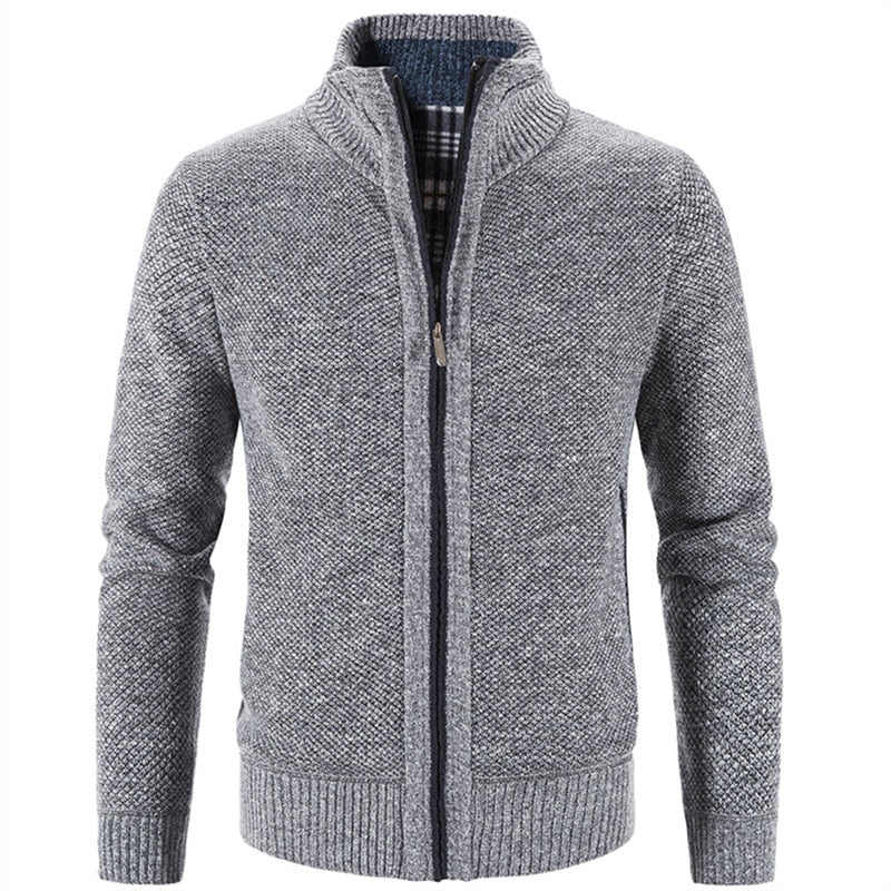 Sweater Men Fashion Slim Fit Cardigan Men Causal Sweaters Coats Solid - xinnzy