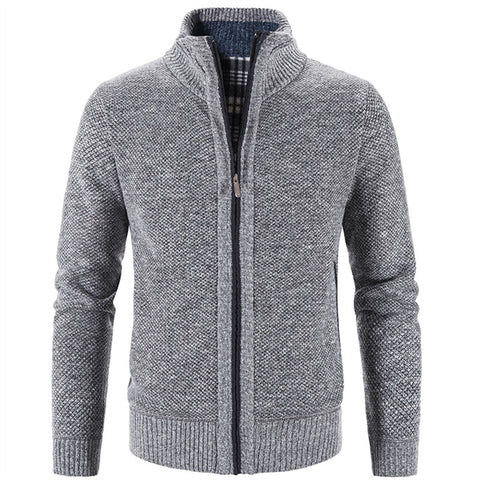 Sweater Men Fashion Slim Fit Cardigan Men Causal Sweaters Coats Solid - xinnzy