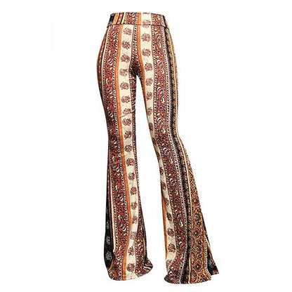 Vintage Floral Leopard Print Leggings High Waist Trendy Fashion