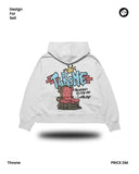 American Cute Printing anime hoodies Women Oversized Loose Tops