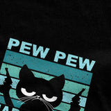 Pew Pew Madafakas T Shirt Cat T-Shirts Streetwear