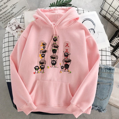 Hoodies Female Studio Ghibli Cute Anime Sweatshirt Pullover Casual