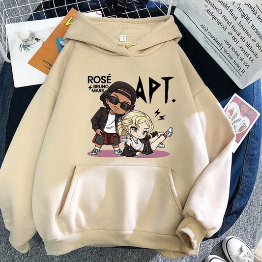 Cartoon Hoodie Long Sleeve Men Sweatshirt Streetwear Casual