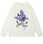 Women Butterfly Spider Graphic Oversize Sweatshirt Autumn