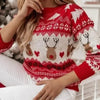Womens Christmas Elk Sweater Merry Xmas Knit Pullover Warm Jumper