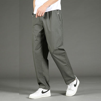 Men Casual Cargo Pants Four Seasons Cotton Men Trousers Multi Pockets Loose Straight - xinnzy