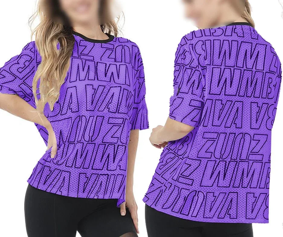 Summer Fitness Tshirt - Loose Dance/Yoga Quick Dry Top