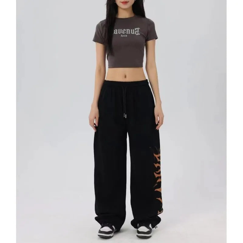 Y2K Streetwear Sports Pants for Women Pants High Waist Summer