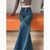 Womens High Waist Wide Leg Jeans Straight Fit Autumn Winter Pants