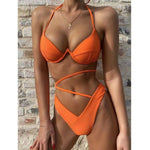 Bügel-Bikini-Set für Damen, Bademode, Strandmode