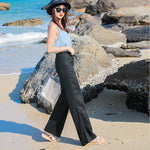 Linen Wide Leg Beach Vintage High Waist Sweatpants
