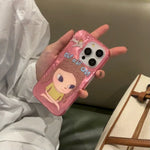 Pink yoshitomo nara phone case For iPhone