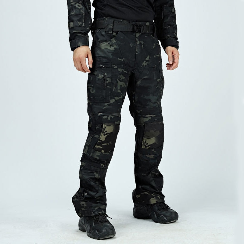 Men Cargo Pant Hiking Outdoor Waterproof Tactical Military Combat Multi Pockets