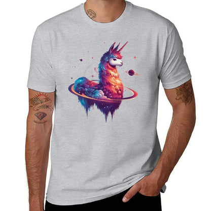 Trendy Doodle Rainbow Llamacorn Unicorn Men Tee