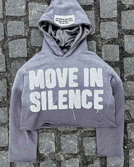 Move In Silence Cropped Hoodie