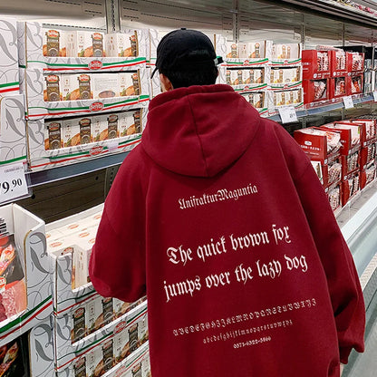 2024 Neue Gothic Brief Gedruckt Streetwear Hoodies Herren