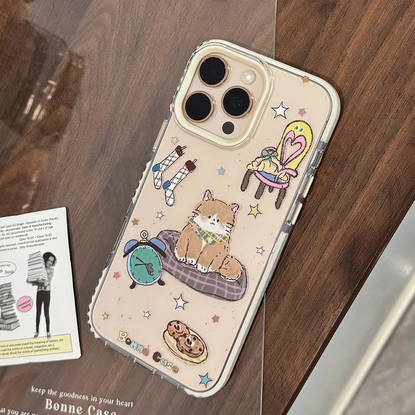 Cartoon Cat Transparent iPhone Case Shockproof