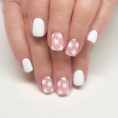 Cute Black Star with headphone 3D Press on Nails