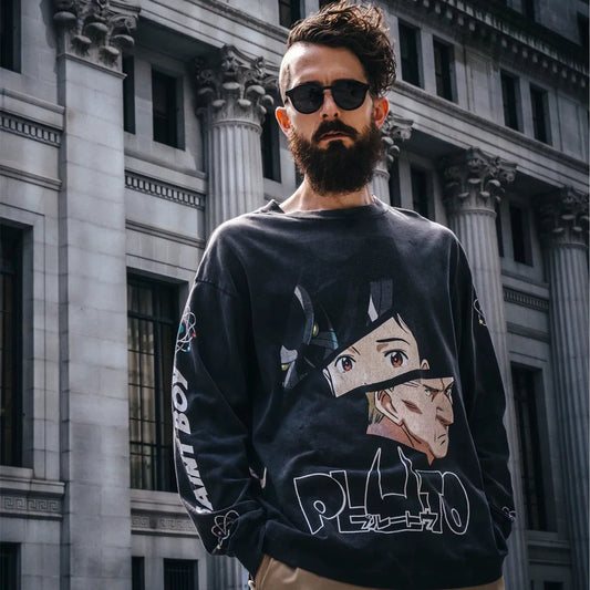 Yao Saint Michael Graphic Print Men’s Oversized Vintage T-Shirt