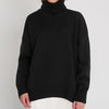 Womens Fleece Turtleneck Sweater Thick Warm Knit Pullover Slim Fit