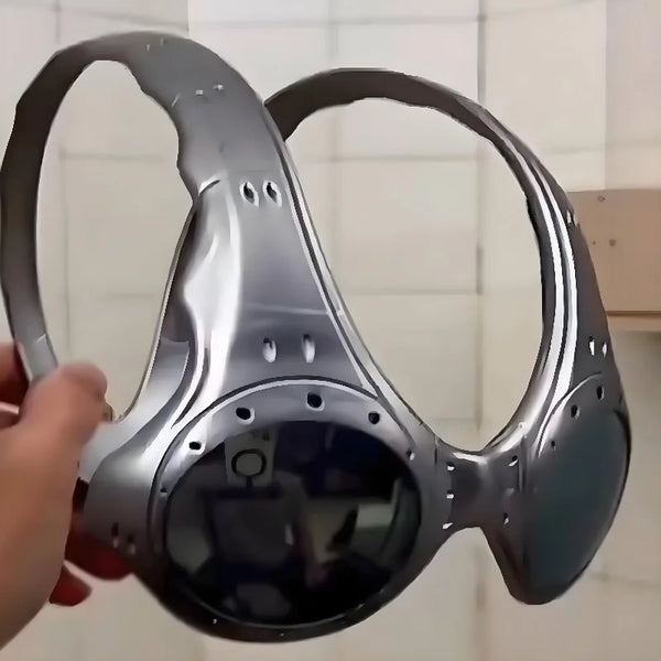 Oak Style OTT FMJ Cyberpunk Silver + Iridium Lens Alien Goggles Sunglasses