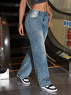 High Waist Straight Leg Jeans Women Wide Leg Retro Denim Pants