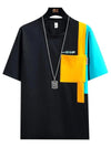 Mens Oversized T Shirt Cooling Fabric Colorblock Summer Breathable