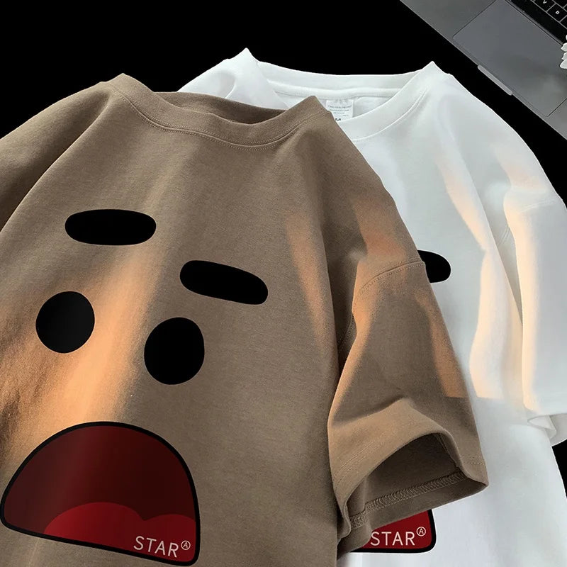 High Street Fashion Tee Women Oversize Fun Expression Top