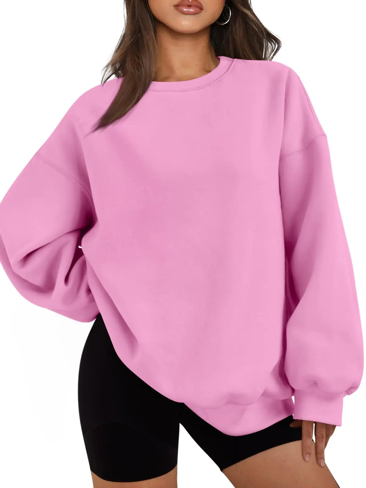 Women's Oversized Fleece Hoodie - Cotton Pullover Sweatshirt