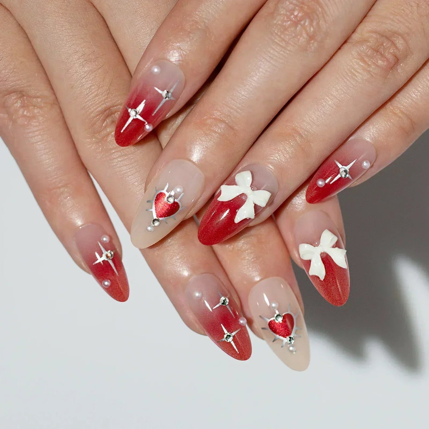 Summer Floral Short Fake Nail Tips
