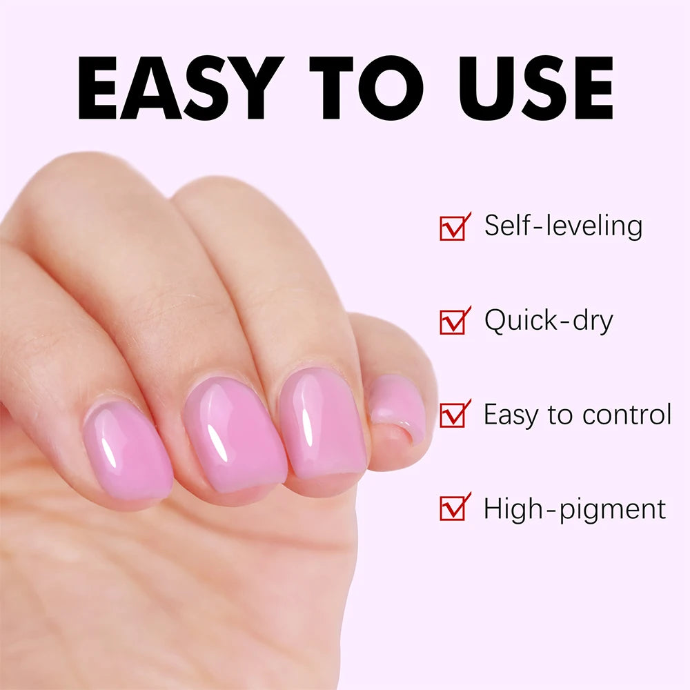 Lacquer Polish Sheer UV Gel Nail Builder with LED Lamp