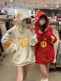 Tide American Y2K Autumn And Winter Street Lovers Loose Printing  Hoodies