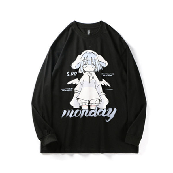 Hoodies Frauen Japanischer Harajuku Niedlicher Cartoon