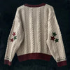 Women’s Christmas Tree Knitted Cardigan – Star Embroidery Holiday Sweater