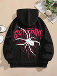 Men's Spider Print Fleece Hoodie