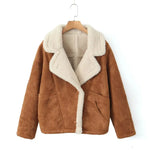 Women's Oversized Lamb Fur Sheepskin Jacket Winter Fleece Coat