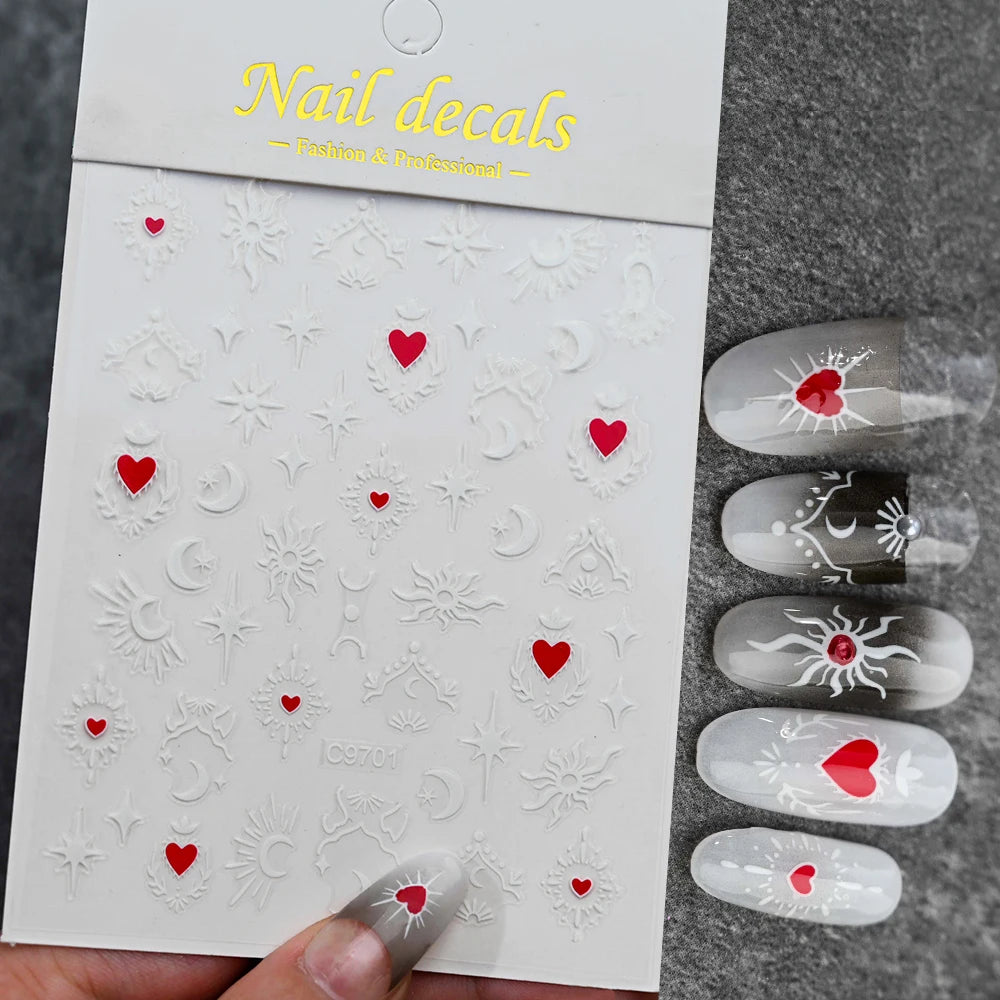 Glossy Y2K Star Nail Decals