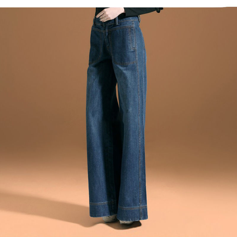 Jeans High Waist Large Femme Pants for Women's Trousers Jean Oversize