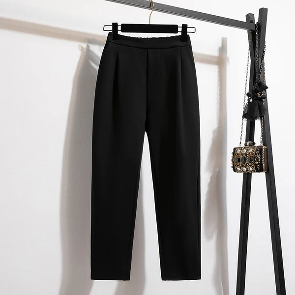 Plus Size High Waist Pants Women Sweatpants Fall Winter Casual